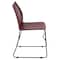 Flash Furniture Burgundy Plastic Stack Chair RUT-498A-BY-GG - alternate 3